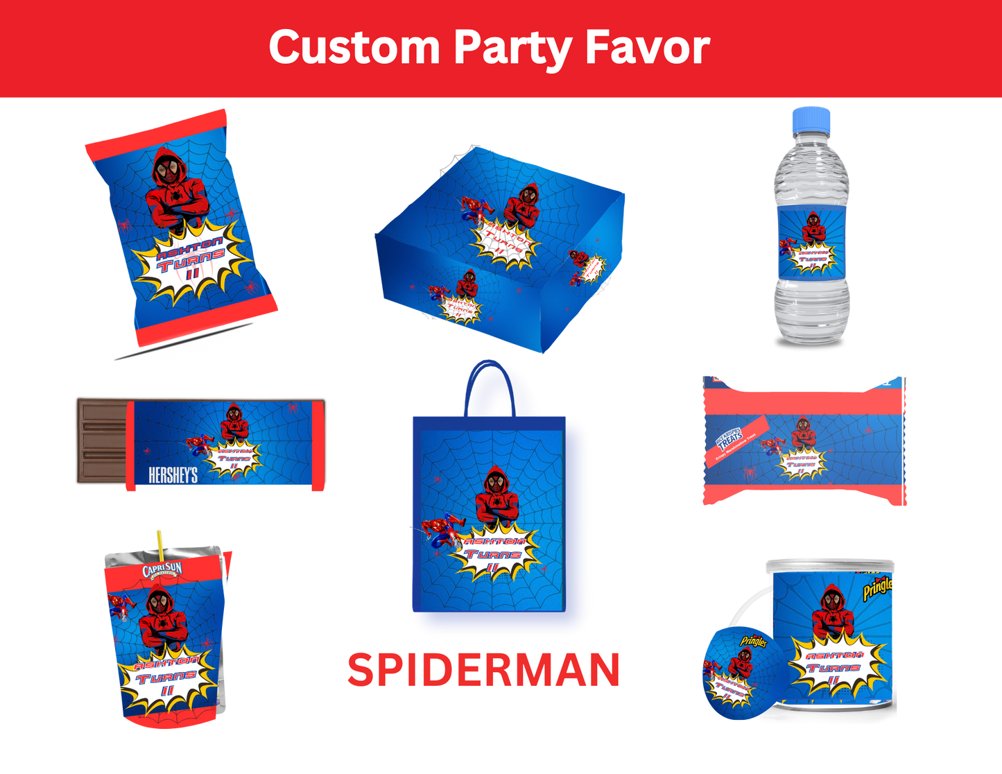 Editable Digital Spiderman Bundle Template